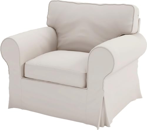HomeTown Market Strapazierfähiger Sofabezug Ersatz kompatibel für IKEA Ektorp Stuhl Sofa Cover. Slipcover nur! Sofa Nicht inbegriffen! (Sessel aus Polyester, Beige) von HomeTown Market