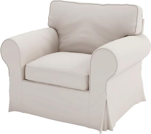 HomeTown Market Strapazierfähiger Sofabezug Ersatz kompatibel für IKEA Ektorp Stuhl Sofa Cover. Slipcover nur. Sofa Nicht inbegriffen. (Sessel aus Polyester, Beige) von HomeTown Market
