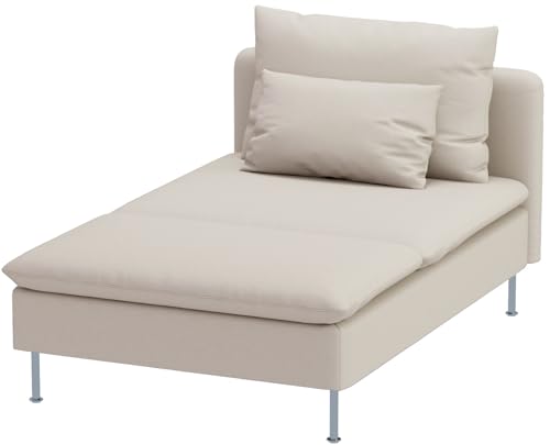HomeTown Market Strapazierfähiger Sofabezug aus Stoff, kompatibel mit IKEA SODERHAMN Sofabezug. Sofa Nicht inbegriffen (Polyester Beige Chaise) von HomeTown Market