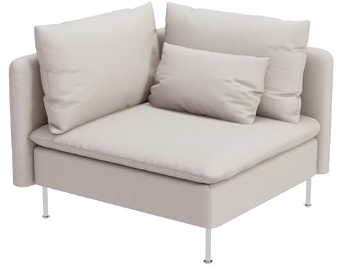 HomeTown Market Strapazierfähiger Sofabezug aus Stoff, kompatibel mit IKEA SODERHAMN Sofabezug. Sofa Nicht inbegriffen (Polyester Beige Ecke) von HomeTown Market