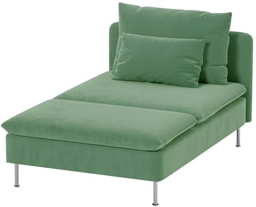 HomeTown Market Strapazierfähiger Sofabezug aus Stoff, kompatibel mit IKEA SODERHAMN Sofabezug. Sofa Nicht inbegriffen (Samt Grün Chaise) von HomeTown Market