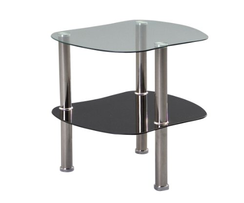 M2 Kollektion 534436 Beistelltisch, 45 x 49 x 40 cm, Glas, Gestell Metall von M2 Kollektion