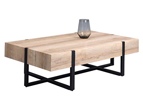 M2 Kollektion Delta Couchtisch, MDF, braun, 118x38x70cm von M2 Kollektion