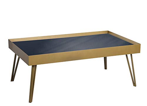 M2 Kollektion Tom 3 Couchtisch/Sofatisch, Metall, schwarz, gold, B/H/T= 100x39x60cm von M2 Kollektion