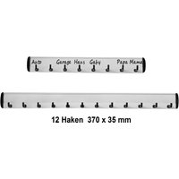 Kunststoff-Hakenleiste-12 Haken-Schlüsselleiste-Als Organizer, Handtücher, Als Schlüsselbrett Etc.. Zum Anschrauben Oder Kleben-Ht446-12 von HomeTrendsHamburg