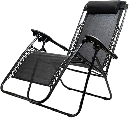 HomeVibe® Zero Gravity Chair Recliner - Klappbare Sonnenliege mit verstellbarer Verriegelungsneigung, Getränkehalter, Kopfstütze, robuster Stahlrahmen - Garten, Terrasse, Camping, Strand & Outdoor von HomeVibe