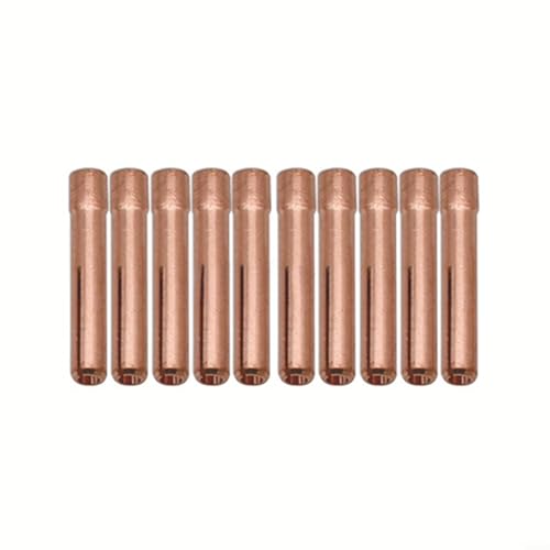 10 Stück WIG-Schweißzangen, kompatibel mit WP92025 Taschenlampe, Premium-Kupfermaterial für bessere Leitfähigkeit (Φ2,4 mm) von HomeVortex