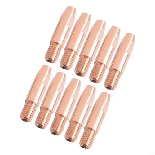 10 Stück für Schweißbrennerspitzen, aus rotem Kupfer, geeignet für 24KD/MAG und MB25 MB36 Euro-Taschenlampen (0,030 (0,039 (1,0 mm)) von HomeVortex