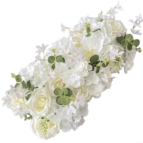 3D-Wandpaneel mit Kunstblumen, wunderschöne Seidenrose und Hortensien-Dekoration, perfekt für jede Veranstaltung oder Feier (1#) von HomeVortex