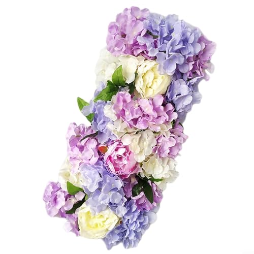 3D-Wandpaneel mit Kunstblumen, wunderschöne Seidenrose und Hortensien-Dekoration, perfekt für jede Veranstaltung oder Feier (11#) von HomeVortex