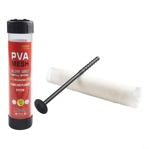 5 m Fischernetz-Futtertasche aus wasserlöslichem PVA-Material mit praktischem Köderwerkzeug (37 mm x 5 m) von HomeVortex