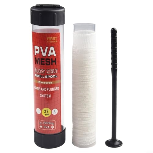 5 m Fischernetz-Futtertasche aus wasserlöslichem PVA-Material mit praktischem Köderwerkzeug (60 mm x 5 m) von HomeVortex