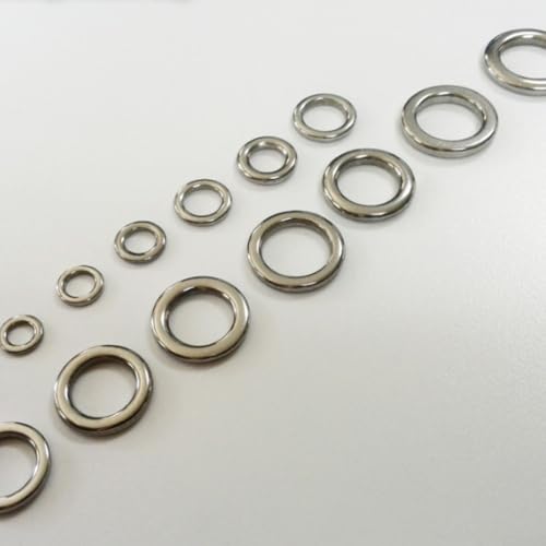 50 Stück Edelstahl-Sprengringe, nahtloses Design für verbesserte Knotenfestigkeit und Anti-Rost-Finish (3,4 x 5,5 mm) von HomeVortex