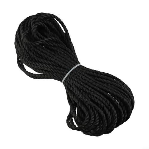 6 mm x 20 m, schwarzes HDPE-Seil für Gewächshauslaminierung, UV-beständig und für den Innen- und Außenbereich geeignet 6 mm x 20 m, schwarzes HDPE-Seil für Gewächshauslaminierung, UV-beständig und für den Innen- und Außenbereich geeignet von HomeVortex
