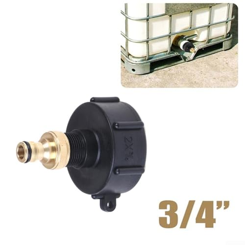 60 mm S60X6 Gewindekappe für IBC-Wassertankventil mit einfachem Messinganschluss von HomeVortex