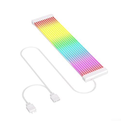 ARGB Power Extensions in flexiblem Design, perfekte Passform für jedes Gaming-Rig oder Workstation-Setup mit RGB (Weiß 3 x 8P) von HomeVortex