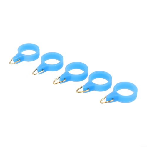 Angelruten-Haken-Halter, 5 Stück, elastische Gummiringe mit Metallhaltern für Köder-Management (Goldhaken S) von HomeVortex