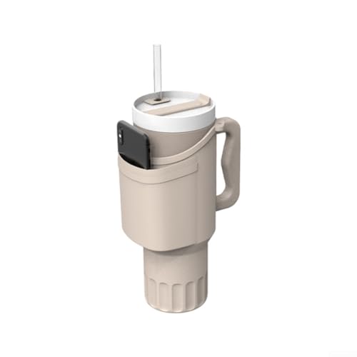 Anpassbarer Bodenschutz für 1,2 l Becher mit Ablaufloch und Stauraum (Khaki) von HomeVortex