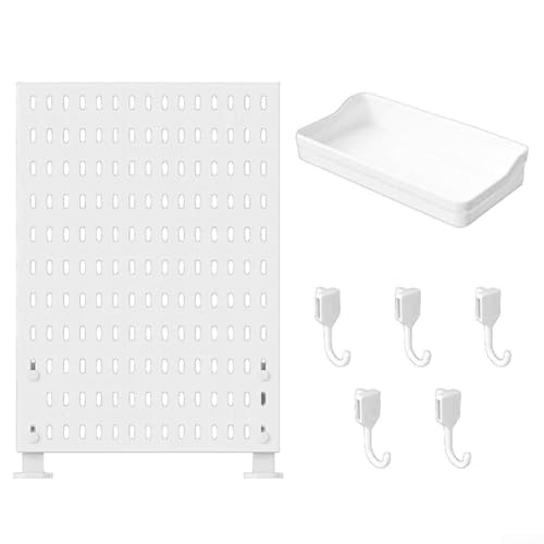 Anpassbares Stecktafel-Präsentationsständer-Set mit Haken und Schließfächern für effiziente Schreibtisch-Organisation von HomeVortex