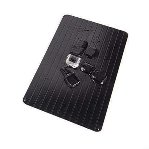 Auftauschale aus Aluminium, schnelles Auftauen für Lebensmittel, mit integrierter Dachrinne zum Sammeln von Flüssigkeiten (L: 35,5 x 20,5 x 0,2 cm) von HomeVortex