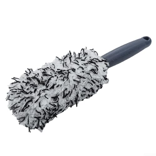 Auto-Radnabenbürste mit schützender Mikrofaser-Abdeckung für sichere und effektive Reinigung (schwarz und weiß) von HomeVortex
