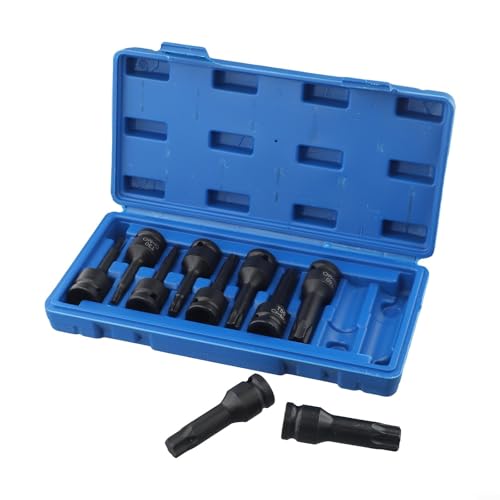 Autowerkzeugsatz 10 Stück Torx Star-Bit für 1/2-Zoll-Antriebsschlüssel in T20 bis T80 mit Aufbewahrungsbox Autowerkzeugsatz 10 Stück Torx Star-Bit für 1/2-Zoll-Antriebsschlüssel in T20 bis T80 mit Aufbewahrungsbox von HomeVortex
