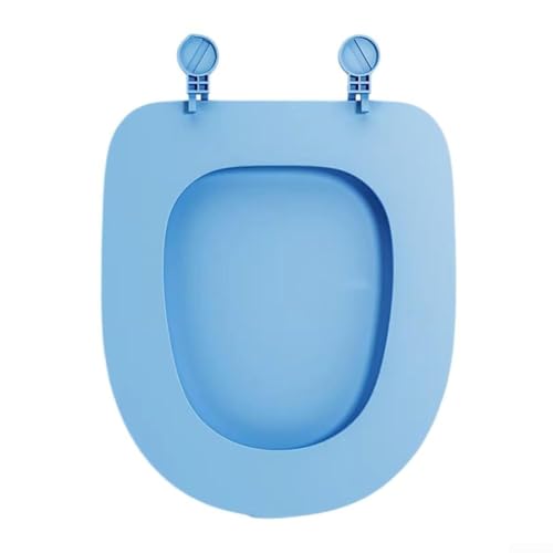 Bequemer und U-förmiger Toilettensitz mit Absenkautomatik, perfekt für den täglichen Gebrauch in verschiedenen Badezimmerstilen (Blauer U-Typ) von HomeVortex
