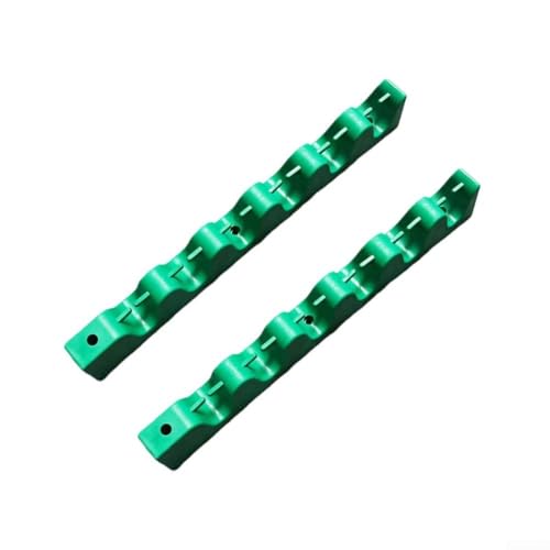 Billardqueue-Halter aus Gummi, 2er-Set, Wandhalterung, für Pool-Queues, Platz für 6 oder 12 Queues (grün) von HomeVortex