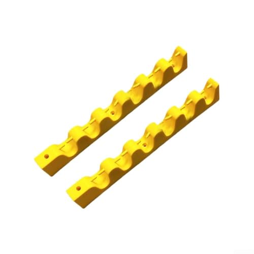 Billardqueue-Halter aus Gummi, 2er-Set, Wandmontage, für 6 oder 12 Queues (gelb) von HomeVortex