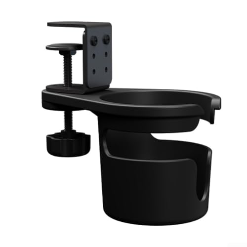 Drehbarer Getränkehalter für den Schreibtisch mit 360-Grad-Drehung, platzsparender Ständer für Kaffeetassen und Getränkeflaschen, stabile Klemmhalterung für Arbeitsplatz-Organisation Drehbarer Getränkehalter für den Schreibtisch mit 360-Grad-Drehung, platzsparender Ständer für Kaffeetassen und Getränkeflaschen, stabile Klemmhalterung für Arbeitsplatz-Organisation von HomeVortex