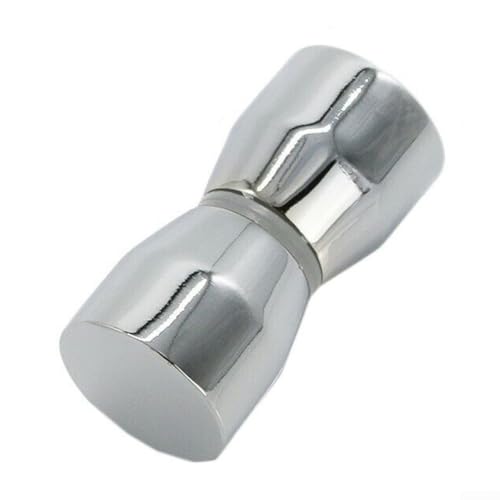 Duschtürgriff mit einer Rille, Zinklegierung, verchromt, für Badezimmer- und Glastüren, 6 x 18 mm dick (A) von HomeVortex