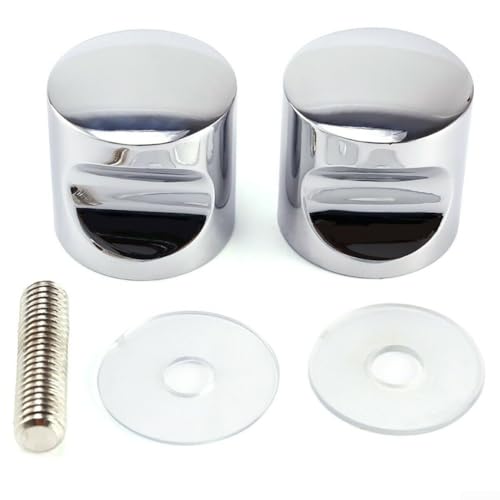 Duschtürgriff mit einer Rille, Zinklegierung, verchromt, für Badezimmer- und Glastüren, 6 x 18 mm dick (B) von HomeVortex