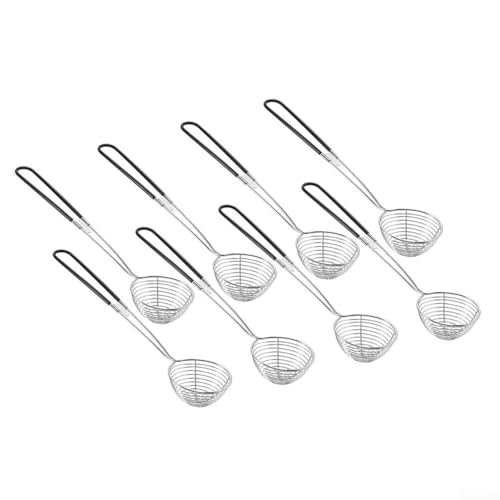 Edelstahl-Siebkelle mit hitzebeständigem Griff für heiße Töpfe und Kochen von HomeVortex
