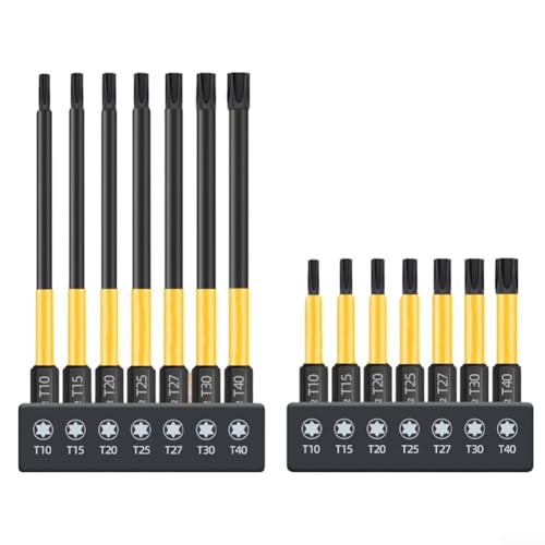 Efficient for Torx Schraubendreher-Bit-Sammlung inklusive Magnethalter und zwei Längenoptionen 50 mm und 100 mm im kompletten 14er Set Efficient for Torx Schraubendreher-Bit-Sammlung inklusive Magnethalter und zwei Längenoptionen 50 mm und 100 mm im kompletten 14er Set von HomeVortex
