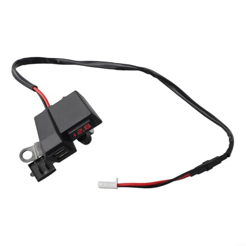Einfach zu installierendes Dual-USB-Ladegerät für Motorradlenker mit umfassendem Schutz vor Überlastungsproblemen (rot) von HomeVortex