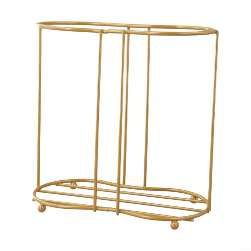 Einweg-Becherregal mit Metallkonstruktion, ohne Bohren, entworfen für Wasser- und Teetassenspender, um Räume zu organisieren (Weiß (Gold (Doppelrahmen)) von HomeVortex