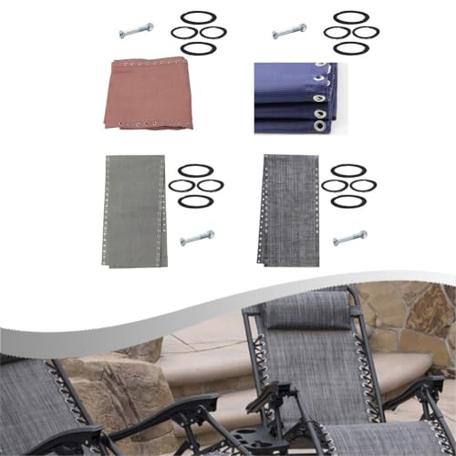 Ersatzstoff für Relaxsessel mit 4 Seilen und Schrauben, für Gartenmöbel (braun) von HomeVortex