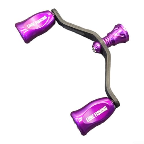 FOR EXLSTLT FOR FUEGO Carbon Fiber Double Rocker Handle 25g for Spinnings Reel, Replacement Part with Bearings (Purple) von HomeVortex