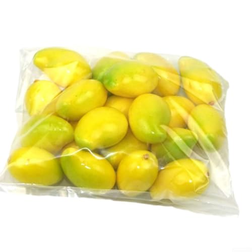 Fake Fruit Deko Set Lebensechte Kunststoff Kunstfrüchte für Küchentisch und Fotografie Verbesserungen (Gelbe Mango) von HomeVortex