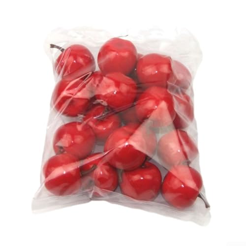 Fake Fruit Deko Set Lebensechte Kunststoff Kunstfrüchte für Küchentisch und Fotografie Verbesserungen (Rot) von HomeVortex