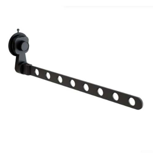 Faltbarer Wäscheständer mit starken Saugnäpfen, einziehbar und tragbar für platzsparendes Wäschetrocknen im Innenbereich oder während der Reise (schwarz) von HomeVortex