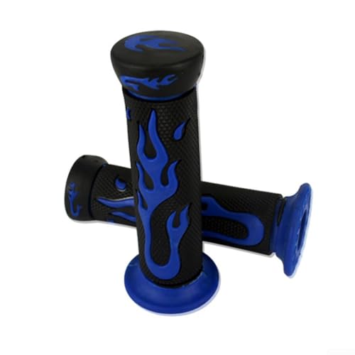 Flame Soft Rubber Motorcycle Handlebar Grips Easy Installation and Strong Wearability (Blue-Black) von HomeVortex