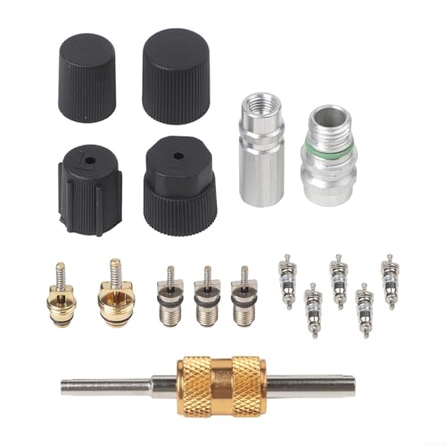 Für langlebiges 17-teiliges Auto-AC-Ventilkern-Set mit einfacher Installation für R134a-Systemwartung Für langlebiges 17-teiliges Auto-AC-Ventilkern-Set mit einfacher Installation für R134a-Systemwartung von HomeVortex