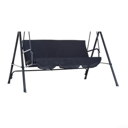 Funktionale Outdoor Hollywoodschaukel Abdeckung mit umfassendem Wetterschutz (Sitzbezug schwarz) von HomeVortex