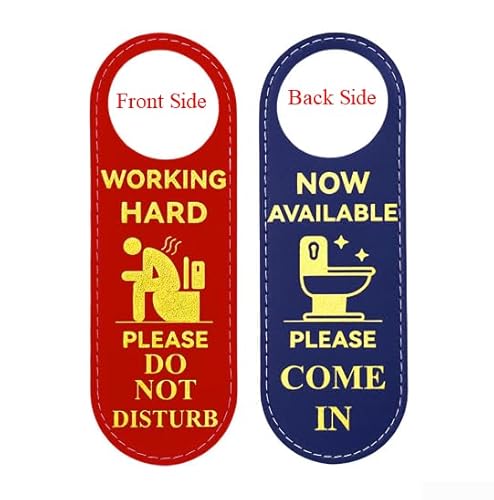 Funktionales doppelseitiges Schild für Badezimmer "Please Do Not Disturbb/Please Come In for Private Spaces and Meetings von HomeVortex