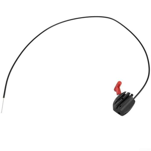 Gaszug mit Schalter für Rasenmäher 1 6m Kabel Essential Rasenmäher Zubehör für reibungslosen Betrieb (Gaszug + Box roter Griff) von HomeVortex