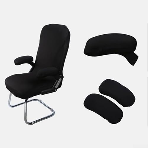 Handlaufschutz-Set für Bürostühle 2 Stück elastische abnehmbare Bezüge (schwarz) von HomeVortex