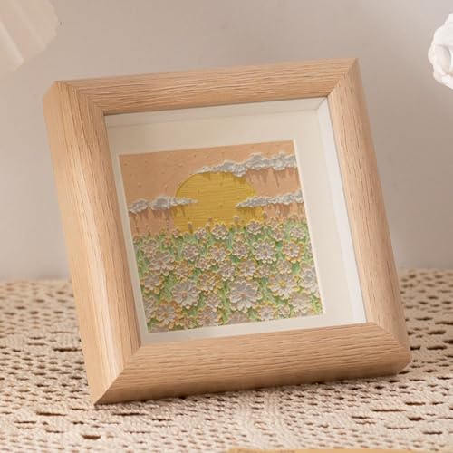 HomeVortex 15,2 cm quadratischer hohler Bilderrahmen für Bilder oder Kinder-Kunstwerke, Tischaufsteller in Holz, Kaffee, weiße Eiche oder Walnussholz, stabile künstliche Brett-Konstruktion (weiße HomeVortex 15,2 cm quadratischer hohler Bilderrahmen für Bilder oder Kinder-Kunstwerke, Tischaufsteller in Holz, Kaffee, weiße Eiche oder Walnussholz, stabile künstliche Brett-Konstruktion (weiße von HomeVortex