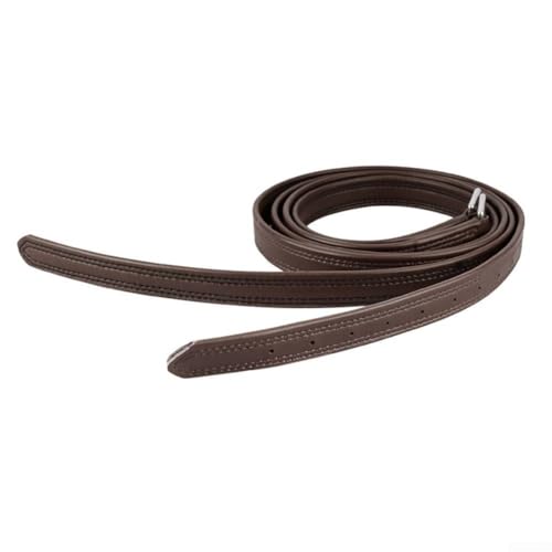 HomeVortex 2 Stück Mikrofaser-Pferde-Steigbügelriemen mit Edelstahl-Hardware, verstellbare Reitzaumzeug, englische Sattelgurte (braun, 135 cm) von HomeVortex