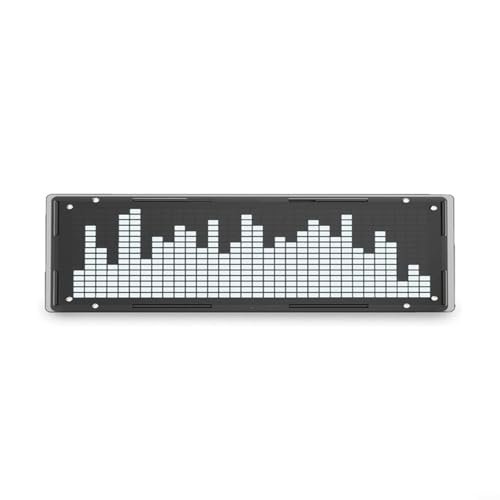 HomeVortex 32-Bit-Stereo-VU-Messgerät, Musikspektrum-Analysator, LED-Display-Kit mit Temperatur-Uhr-Funktion, USB-betrieben, 8-stufige Helligkeitseinstellung, Echtzeit-Audio-Analyse-Set (weiß) von HomeVortex